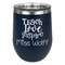 Teacher Quote Stainless Wine Tumblers - Navy - Double Sided - Front