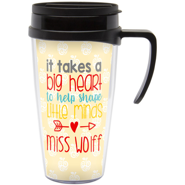 Custom Teacher Gift Acrylic Travel Mug with Handle (Personalized)