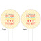 Teacher Quote White Plastic 4" Food Pick - Round - Double Sided - Front & Back