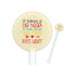 Teacher Quote White Plastic 5.5" Stir Stick - Round - Closeup