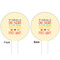 Teacher Quote White Plastic 6" Food Pick - Round - Double Sided - Front & Back