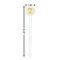 Teacher Quote White Plastic 7" Stir Stick - Round - Dimensions