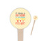 Teacher Quote Wooden 4" Food Pick - Round - Closeup