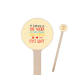 Teacher Gift 6" Round Wooden Stir Sticks - Double-Sided (Personalized)