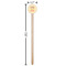 Teacher Quote Wooden 7.5" Stir Stick - Round - Dimensions