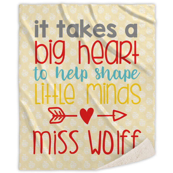 Custom Teacher Gift Sherpa Throw Blanket (Personalized)