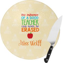 Teacher Gift Round Glass Cutting Board - Small (Personalized)