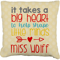 Teacher Gift Faux-Linen Throw Pillow 26" (Personalized)