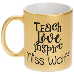 Teacher Gift Metallic Gold Mug (Personalized)