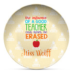 Teacher Gift Microwave Safe Plastic Plate - Composite Polymer (Personalized)