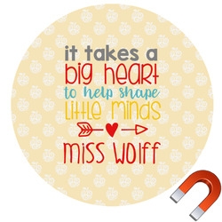 Teacher Gift Round Car Magnet - 6" (Personalized)