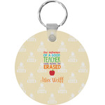 Teacher Gift Round Plastic Keychain (Personalized)