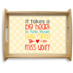 Teacher Gift Natural Wooden Tray - Large (Personalized)