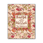 Thankful & Blessed Wood Print - 11x14 (Personalized)