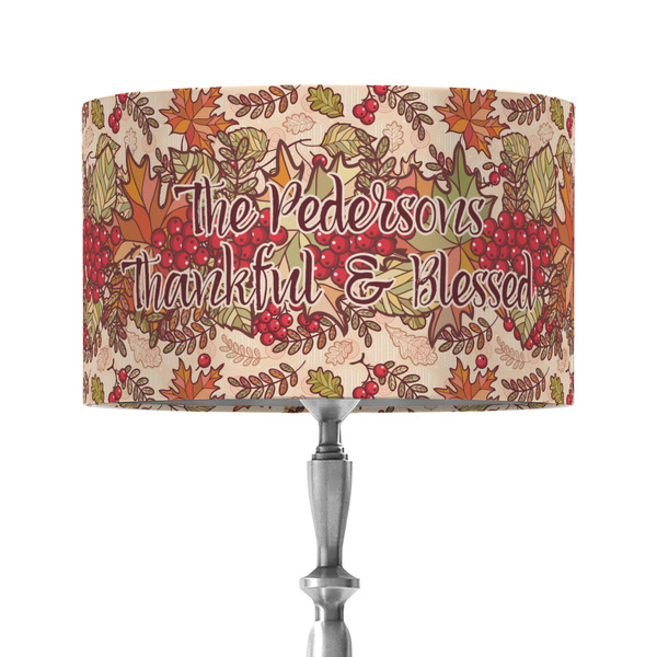 Custom Thankful & Blessed 12" Drum Lamp Shade - Fabric (Personalized)