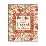 Thankful & Blessed Wood Print - 16x20 (Personalized)