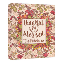 Thankful & Blessed Canvas Print - 20x24 (Personalized)