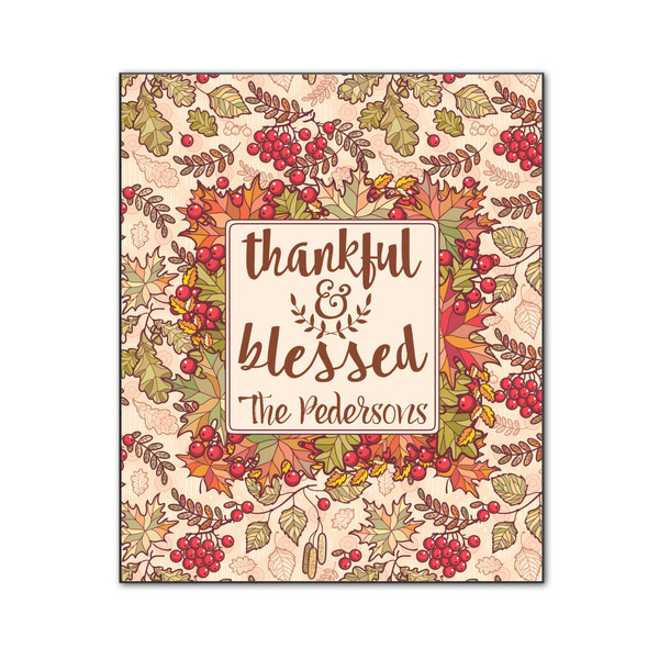 Custom Thankful & Blessed Wood Print - 20x24 (Personalized)