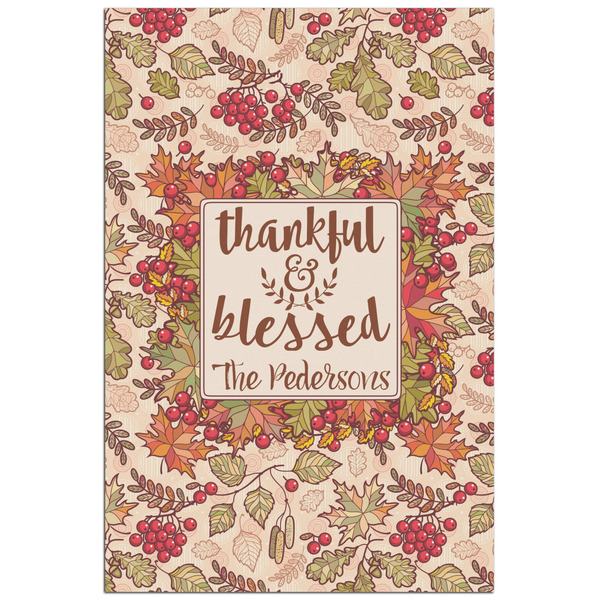 Custom Thankful & Blessed Poster - Matte - 24x36 (Personalized)