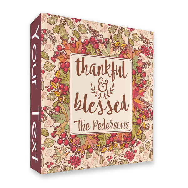 Custom Thankful & Blessed 3 Ring Binder - Full Wrap - 2" (Personalized)