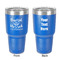 Thankful & Blessed 30 oz Stainless Steel Ringneck Tumbler - Blue - Double Sided - Front & Back