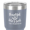 Thankful & Blessed 30 oz Stainless Steel Ringneck Tumbler - Grey - Close Up