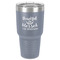 Thankful & Blessed 30 oz Stainless Steel Ringneck Tumbler - Grey - Front