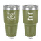 Thankful & Blessed 30 oz Stainless Steel Ringneck Tumbler - Olive - Double Sided - Front & Back