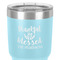 Thankful & Blessed 30 oz Stainless Steel Ringneck Tumbler - Teal - Close Up