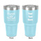 Thankful & Blessed 30 oz Stainless Steel Ringneck Tumbler - Teal - Double Sided - Front & Back