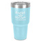 Thankful & Blessed 30 oz Stainless Steel Ringneck Tumbler - Teal - Front