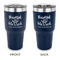 Thankful & Blessed 30 oz Stainless Steel Ringneck Tumblers - Navy - Double Sided - APPROVAL