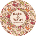 Thankful & Blessed Multipurpose Round Labels - 4" (Personalized)