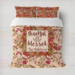 Thankful & Blessed Duvet Cover Set - Full / Queen (Personalized)