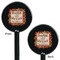 Thankful & Blessed Black Plastic 5.5" Stir Stick - Double Sided - Round - Front & Back