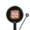 Thankful & Blessed Black Plastic 5.5" Stir Stick - Round - Closeup