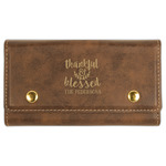 Thankful & Blessed Cards & Dice Set - Rustic Brown (Personalized)