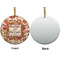 Thankful & Blessed Ceramic Flat Ornament - Circle Front & Back (APPROVAL)