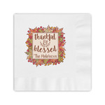 Thankful & Blessed Coined Cocktail Napkins (Personalized)