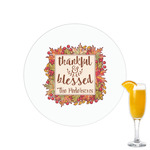 Thankful & Blessed Printed Drink Topper - 2.15" (Personalized)