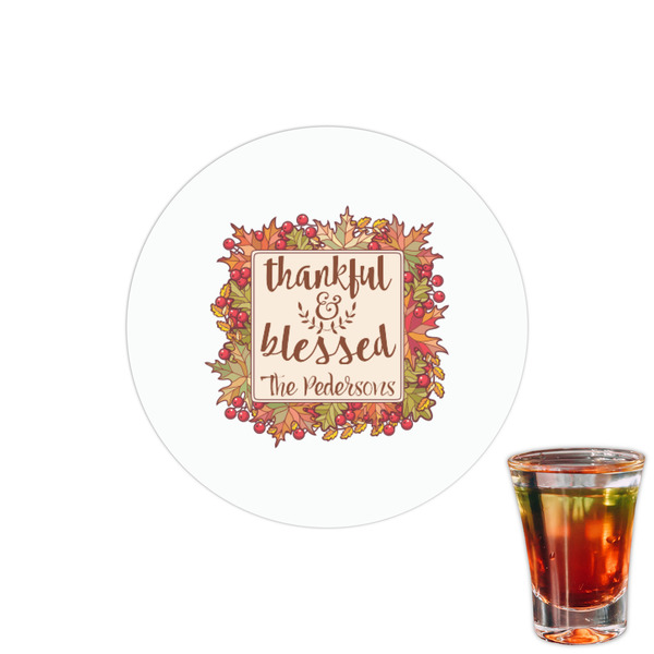 Custom Thankful & Blessed Printed Drink Topper - 1.5" (Personalized)