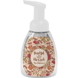 Thankful & Blessed Foam Soap Bottle - White (Personalized)
