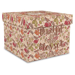 Thankful & Blessed Gift Box with Lid - Canvas Wrapped - X-Large (Personalized)