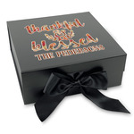 Thankful & Blessed Gift Box with Magnetic Lid - Black (Personalized)