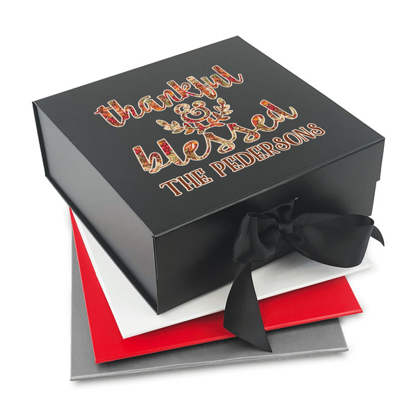 Custom Thankful & Blessed Gift Box with Magnetic Lid (Personalized)