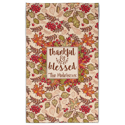 Thankful & Blessed Golf Towel - Poly-Cotton Blend - Large w/ Name or Text