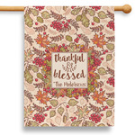 Thankful & Blessed 28" House Flag - Single Sided (Personalized)