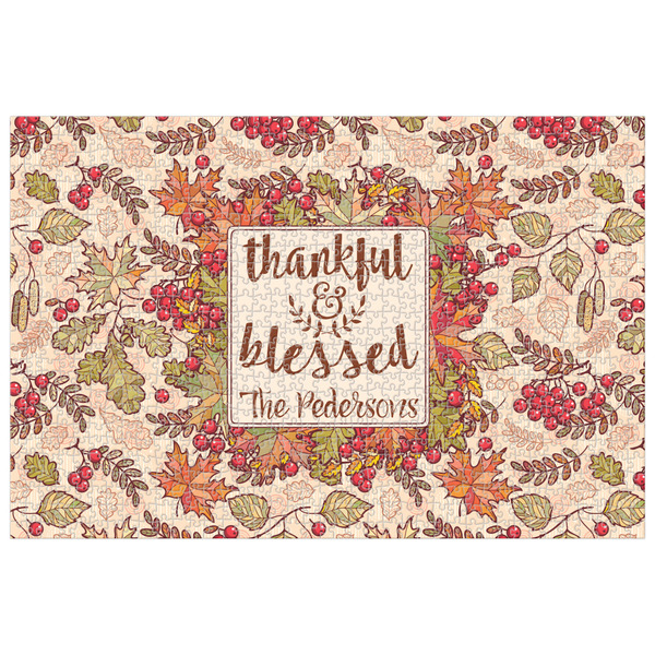 Custom Thankful & Blessed Jigsaw Puzzle - 1000-piece (Personalized)