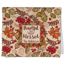 Thankful & Blessed Kitchen Towel - Poly Cotton w/ Name or Text