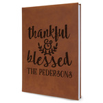 Thankful & Blessed Leather Sketchbook - Large - Double Sided (Personalized)